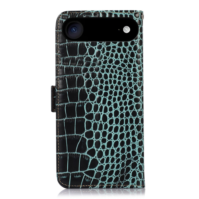 A-One Brand - iPhone Air Plånboksfodral Äkta Läder Crocodile - Grön