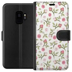Gustaf - Pl&aring;nboksfodral till Samsung Galaxy S9 med Blommigt