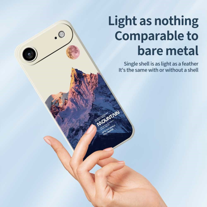 A-One Brand - iPhone Air Mobilskal Blue Snow Mountain Pattern TPU - Grön