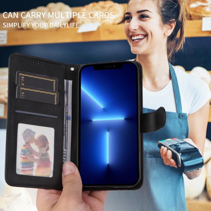 OEM - Samsung Galaxy A57 Plånboksfodral Konstläder Flip Telefonöverdrag - Svart