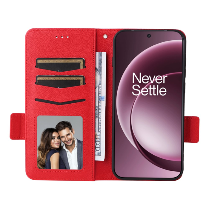 A-One Brand - OnePlus 15 5G Plånboksfodral Litchi Texture Konstläder