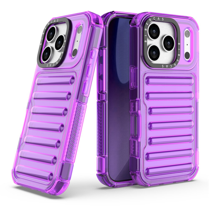 A-One Brand - iPhone 17 Pro Max Mobilskal Stripe Design Detachable - Lila