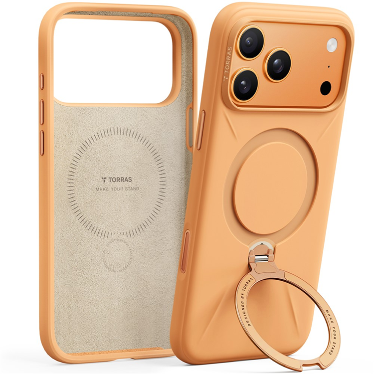 TORRAS Mobilskal till iPhone 17 Pro MagSafe Ostand Q Pro - Orange | 2353 | AlltMobil