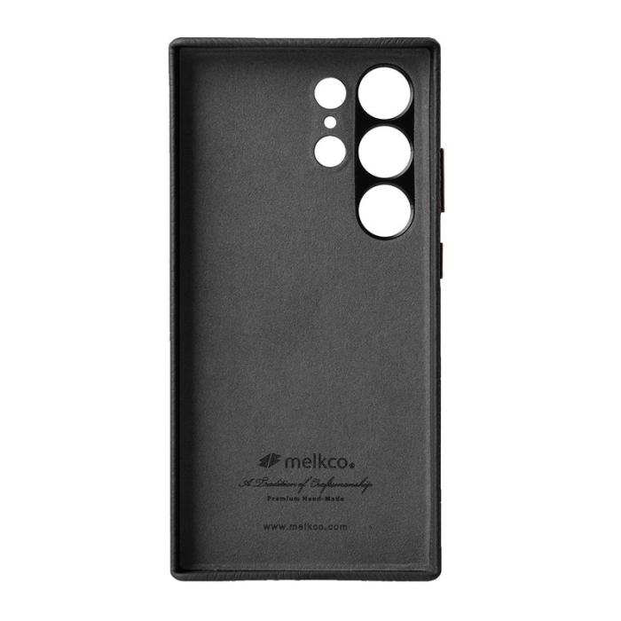Melkco - MELKCO Mobilskal till Samsung Galaxy S24 Ultra Äkta Läder + PC - Svart