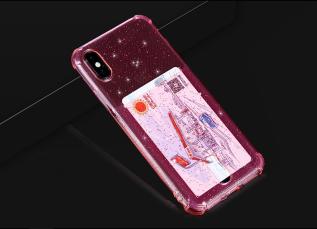 OEM - Flexicase Skal med Kortplats till iPhone 7 Plus & iPhone 8 Plus