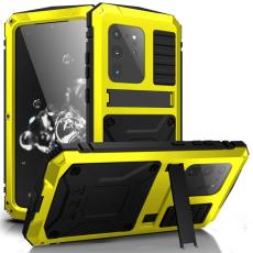 R-JUST - R-JUST Mobilskal till Galaxy S20 Ultra Metall Silikon PC Gult