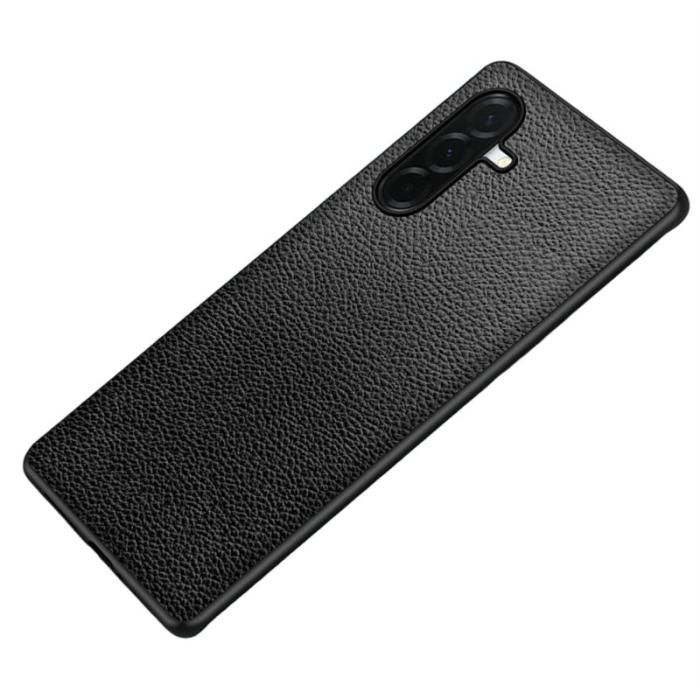 OEM - Mobilskal för Samsung Galaxy S26 Plus Konstläder PC + TPU - Svart