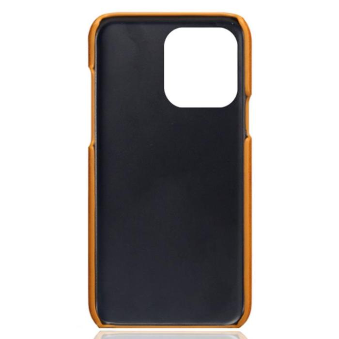 OEM - iPhone 14 Pro Skal Korthållare PU Läder - Orange