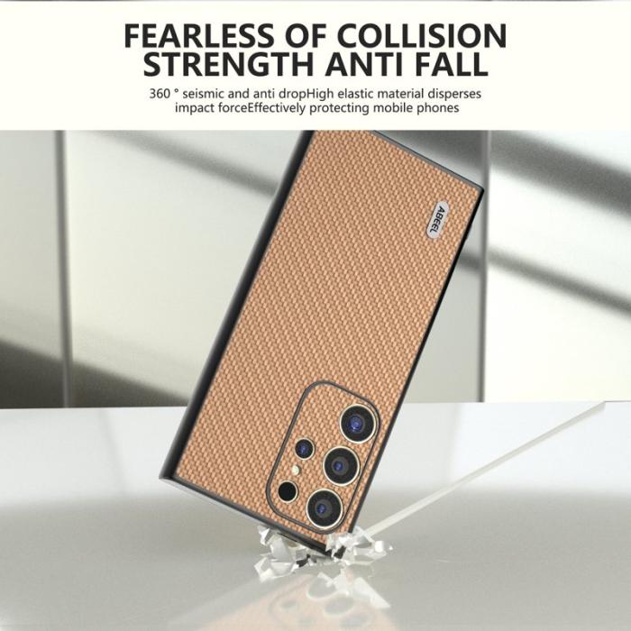 ABEEL - ABEEL Mobilskal till Samsung Galaxy S24 Ultra Carbon Fiber Gul