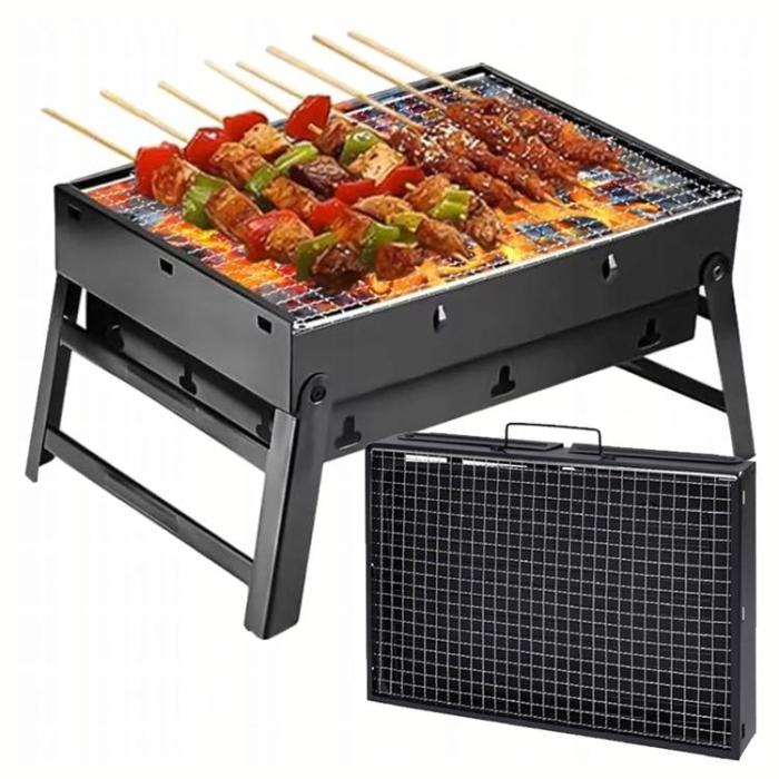 OEM - Fällbar Camping Trädgårdsgrill - Svart