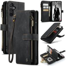 Caseme - CASEME Konstl&auml;der Pl&aring;nboksfodral f&ouml;r Samsung Galaxy A16 5G/4G - Svart