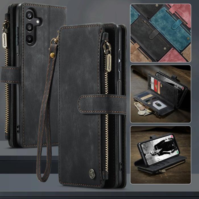 Caseme - CASEME Konstläder Plånboksfodral för Samsung Galaxy A16 5G/4G - Svart