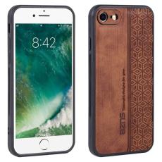 AZNS - AZNS iPhone 7/8/SE (2020/2022) Pl&aring;nboksfodral Konstl&auml;der - Brun