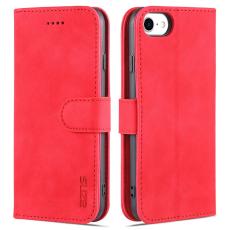 AZNS - AZNS iPhone 7/8/SE (2020/2022) Pl&aring;nboksfodral Konstl&auml;der - R&ouml;d
