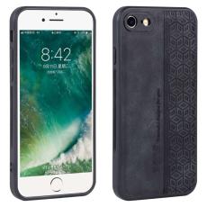 AZNS - AZNS iPhone 7/8/SE (2020/2022) Pl&aring;nboksfodral Konstl&auml;der - Svart
