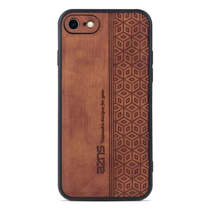AZNS - AZNS iPhone 7/8/SE (2020/2022) Plånboksfodral Konstläder - Brun