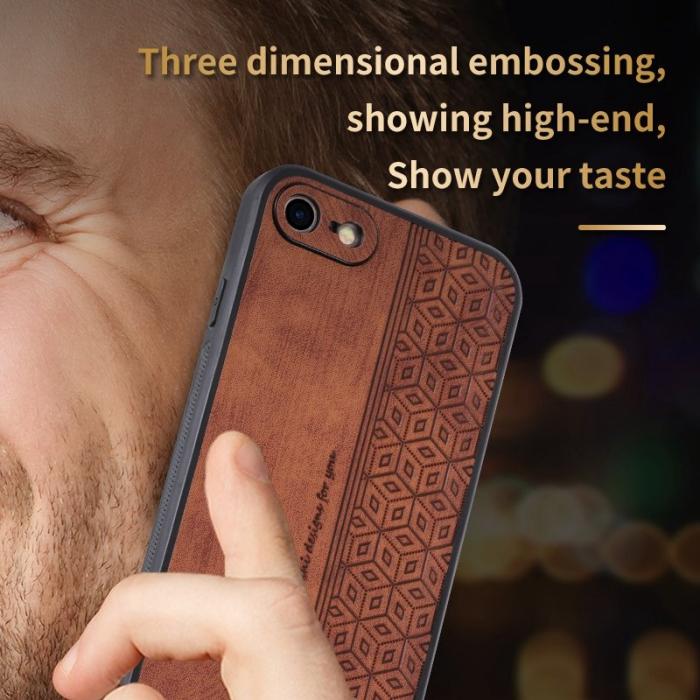 AZNS - AZNS iPhone 7/8/SE (2020/2022) Plånboksfodral Konstläder - Brun