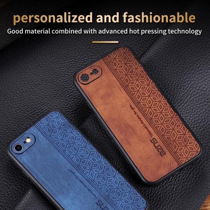 AZNS - AZNS iPhone 7/8/SE (2020/2022) Plånboksfodral Konstläder - Brun