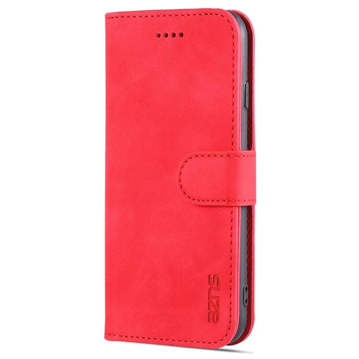 AZNS - AZNS iPhone 7/8/SE (2020/2022) Plånboksfodral Konstläder - Röd