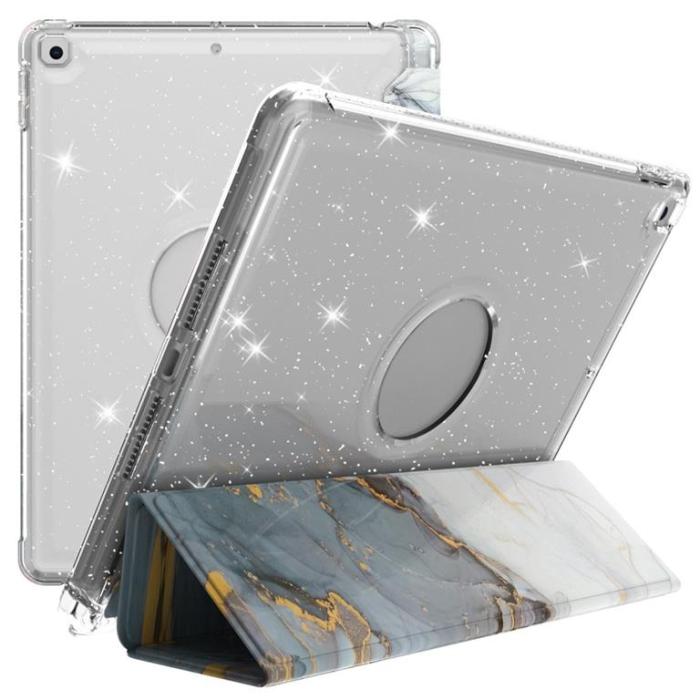 OEM - iPad 10.2 2021/2020/2019 Fodral - Marmormönster-grå