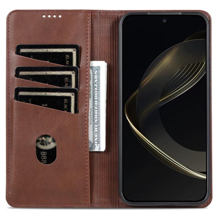 AZNS - AZNS Xiaomi 15T Pro Plånboksfodral Konstläder - Brun