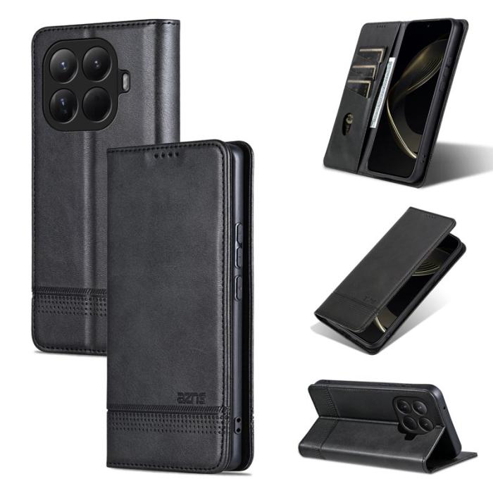 AZNS - AZNS Xiaomi 15T Pro Plånboksfodral Konstläder - Svart