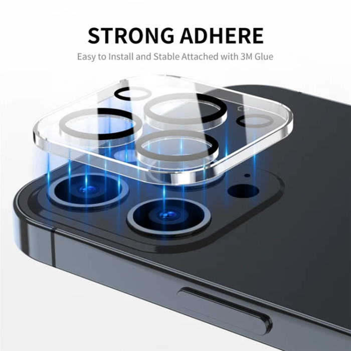Boom of Sweden - [2-Pack] BOOM iPhone 17/16 Kameralinsskydd Härdat Glas med Svart Ring