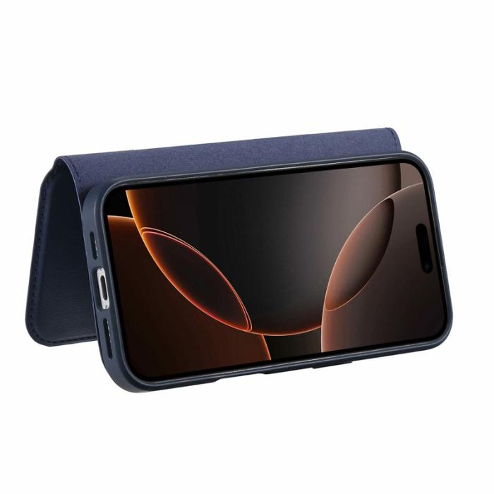 CASENEO - CASENEO iPhone 17 Pro Max Plånboksfodral Konstläder - Blå