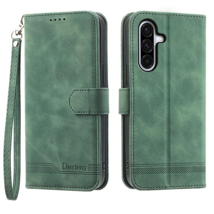 DIERFENG - DIERFENG DF-03 Plånboksfodral Konstläder - Grön för Samsung Galaxy A17 5G