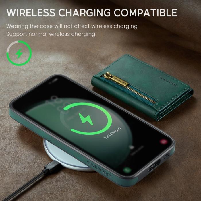 DG.MING - DG.MING Samsung Galaxy S23 FE Konstläder Plånboksfodral Magnetisk Grön