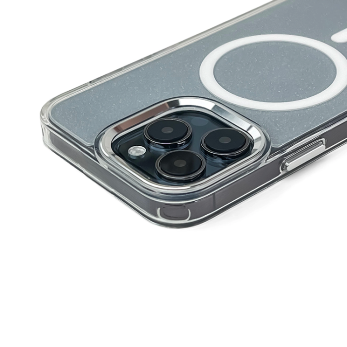 A-One Brand - iPhone 16e Mobilskal MagSafe Glitter - Vit