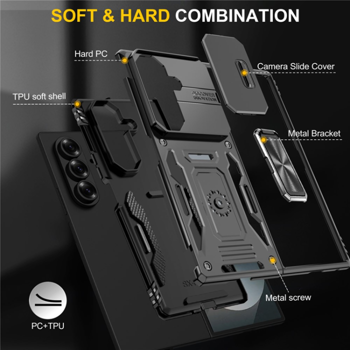A-One Brand - Galaxy Z Fold7 5G Mobilskal Kickstand Slide - Svart