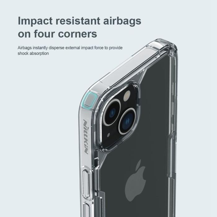 Nillkin - NILLKIN Nature Pro Clear Case iPhone 14/13 - Blå