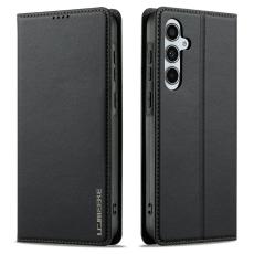 LC.imeeke - LC.IMEEKE L1 Series Samsung Galaxy A16 Pl&aring;nboksfodral Konstl&auml;der - Svart
