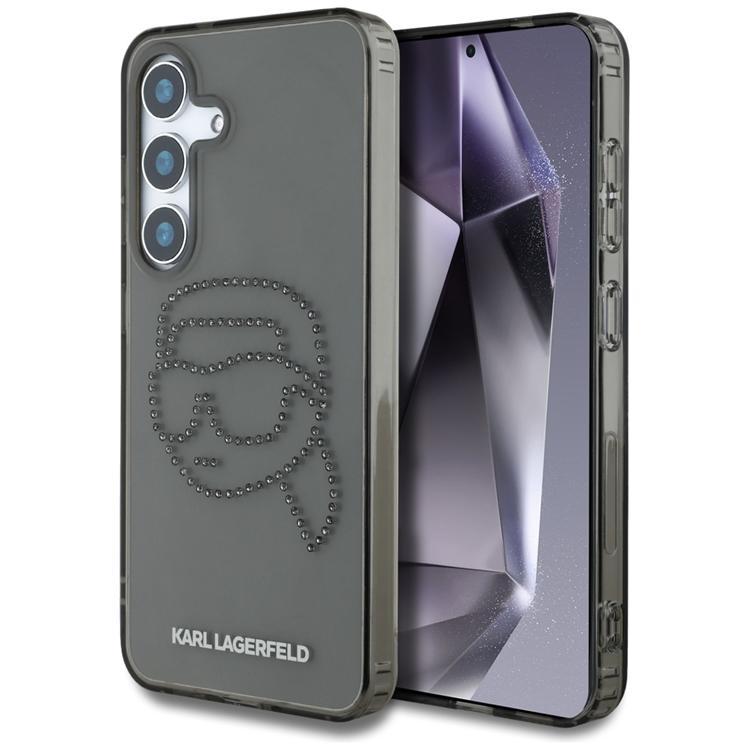 Karl Lagerfeld Galaxy S25 Mobilskal Rhinestones Karl Head Logo - Svart | 2353 | AlltMobil