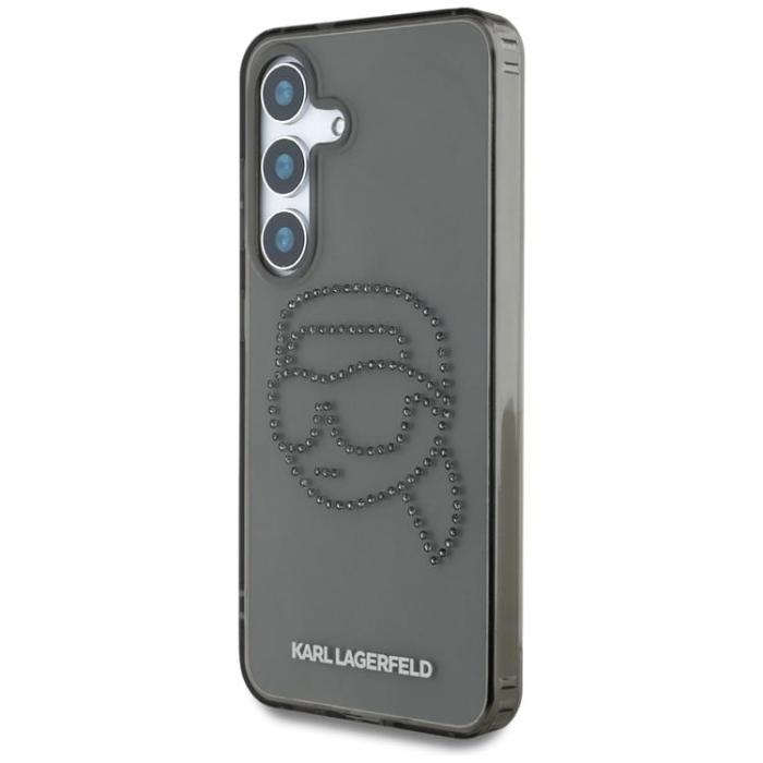 KARL LAGERFELD - Karl Lagerfeld Galaxy S25 Mobilskal Rhinestones Karl Head Logo - Svart
