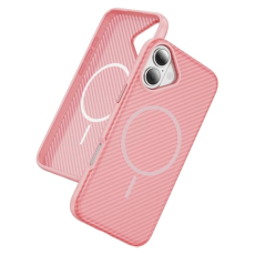 A-One Brand - iPhone 17 Mobilskal MagSafe Carbon Fiber Anti-Slip - Rosa
