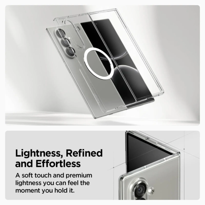 Spigen - Spigen Galaxy Z Fold 7 Mobilskal Magsafe Airskin - Clear/Vit