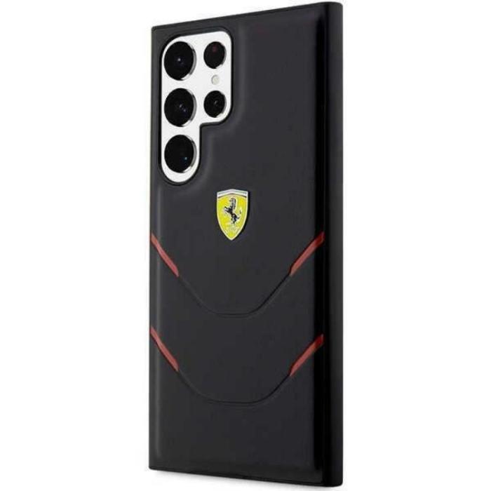 Ferrari - Ferrari Galaxy S23 Ultra Skal Hot Stamp Lines - Svart
