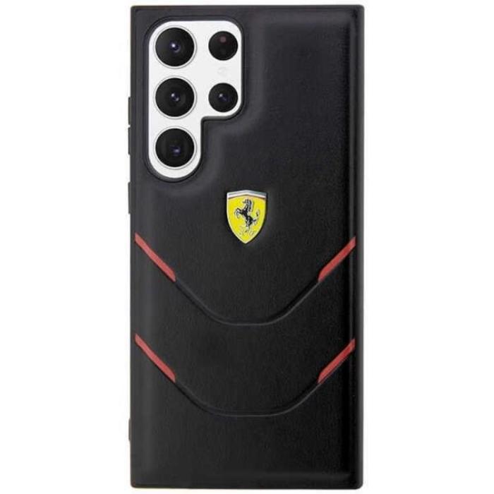 Ferrari - Ferrari Galaxy S23 Ultra Skal Hot Stamp Lines - Svart