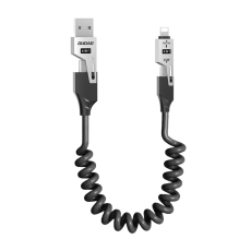 Dudao - Dudao 4in1 USB-A/USB-C - Lightning/USB-C kabel 1.5m - Vit