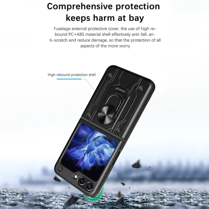 Taltech - Galaxy Z Flip 6 5G Mobilskal Stativ - Grå