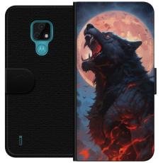 iSecrets - Plånboksfodral till Motorola Moto E7 med Ylande varg