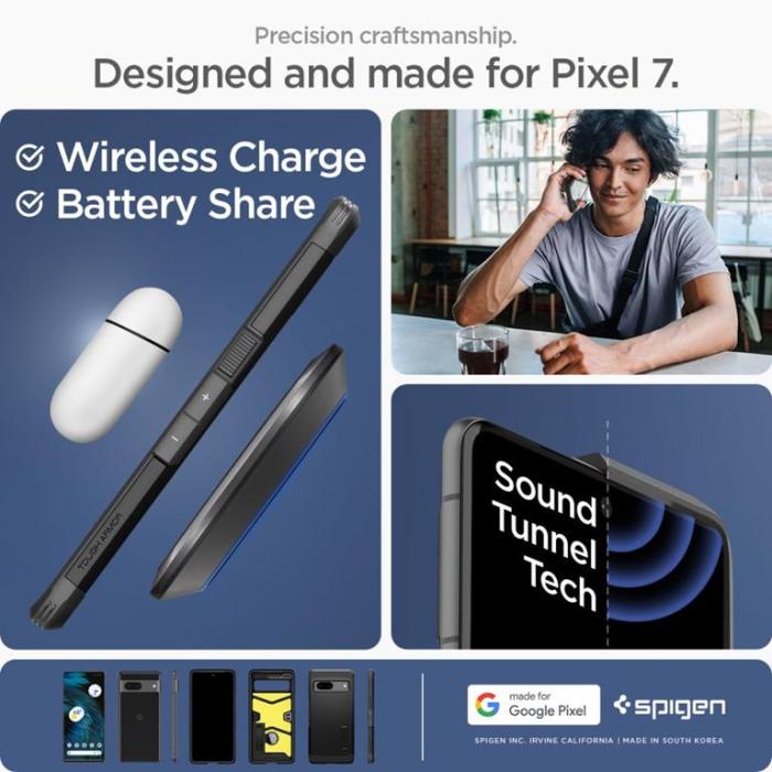 UTGATT - Spigen Google Pixel 7 Skal Tough Armor - Svart