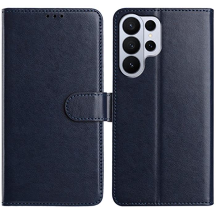 OEM - Samsung Galaxy S26 Ultra Fodral PU Läder Folio Flip - Mörkblå