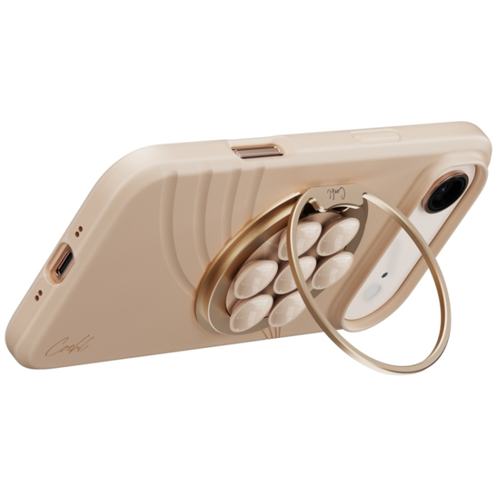 TELESIN - UNIQ Magsafe Mobilhållare Coehl Luna med Spegel Och Sugkopp - Sand