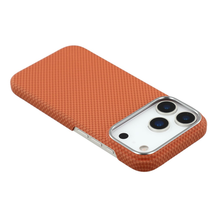 A-One Brand - iPhone 17 Pro Max Mobilskal MagSafe Carbon Fiber - Orange/Röd