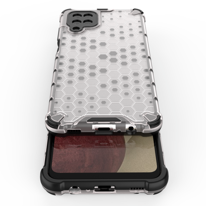 OEM - Galaxy A12/M12 Skal Honeycomb Armor - Svart