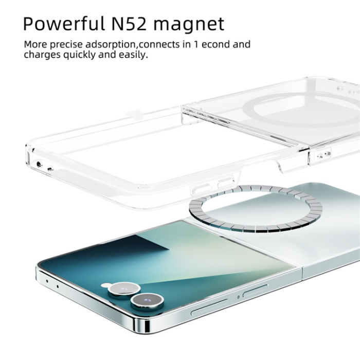 ABEEL - ABEEL Galaxy Z Flip 7 Mobilskal MagSafe Anti Repor - Clear
