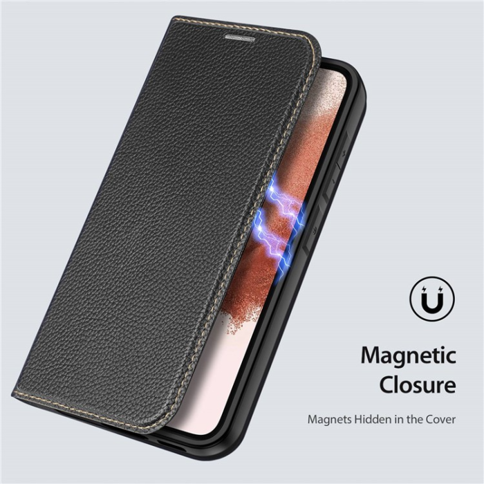 Dux Ducis - Dux Ducis Galaxy S23 Plånboksfodral Skin X2 Magnetic - Svart